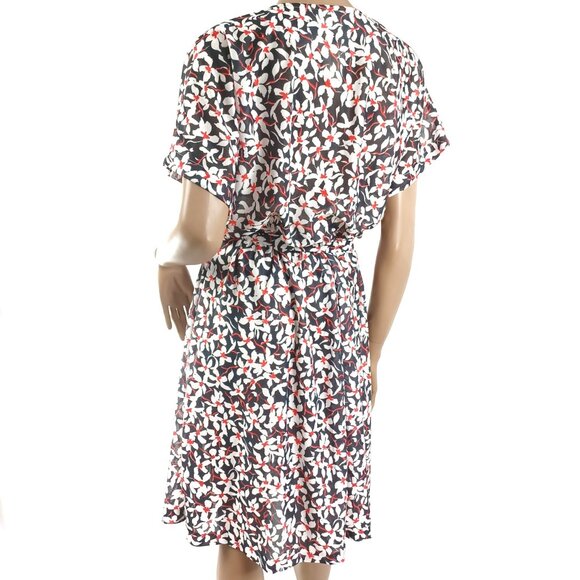 HABAND FOR HER Vintage SS Floral Print Belted Blouson Dress 18P - Picture 5 of 5